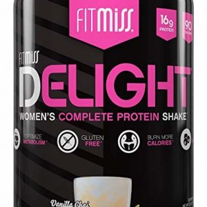 FitMiss Delight Protein Powder, Healthy Nutritional Shake for Women, Whey Protein, Fruits, Vegetables and Digestive Enzymes, Support Weight Loss and Lean Muscle Mass, Vanilla Chai, 2-Pound About the product WOMEN’S COMPLETE PROTEIN SHAKE: FitMiss Delight is the perfect women’s complete protein shake. The superior and safe ingredients support weight loss, lean muscle mass development, and recovery.